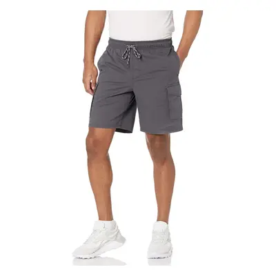 Amazon Essentials Mens Elastic Waist cargo Short Dark grey Small