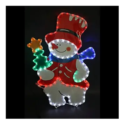 Snow Man Rope Light with Coloured PVC Background