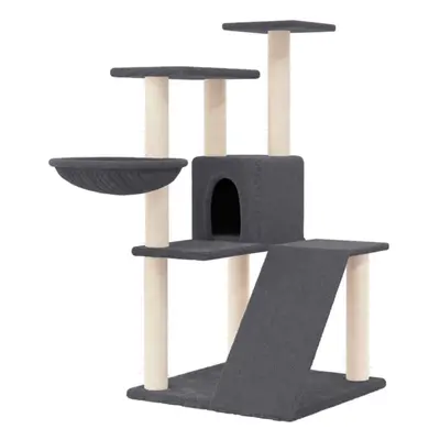 (dark grey) vidaXL Cat Tree with Sisal Scratching Posts Cat Activity Centre Multi Colours