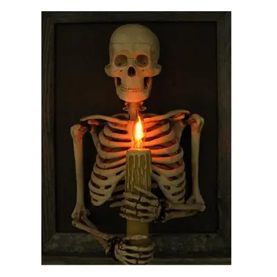 Skeletons & More PIC-400 Framed 3D Medium Skeleton Torso Holding Candle