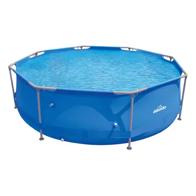 10ft Steel Frame Swimming Pool Round with Filter Pump, Blue - DL19