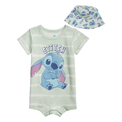 Disney Lilo & Stitch Newborn Baby Boys Romper and Hat Tie Dye Multicol