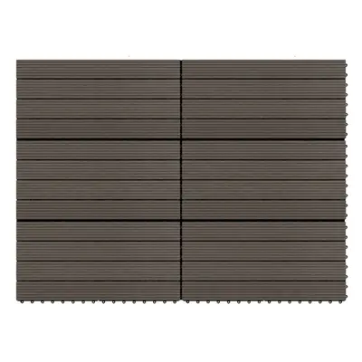 vidaXL 6X Decking Tiles Interlocking Floor Tile Decking Tile Pool WPC