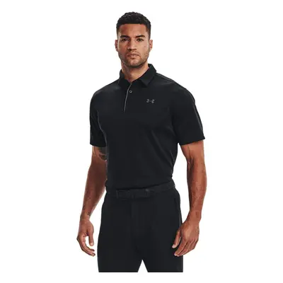 (S, Graphite/Black) Under Armour Mens Tech Polo Shirt