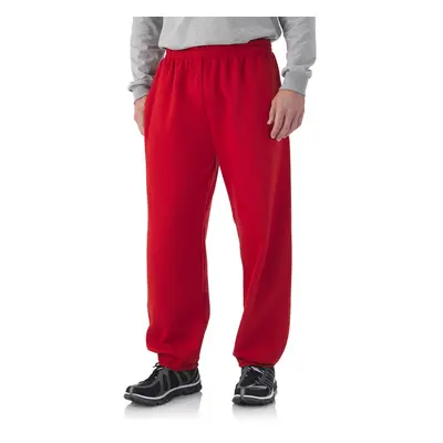 Fruit of the Loom Mens Elastic Bottom Sweatpant-True Red-4XL