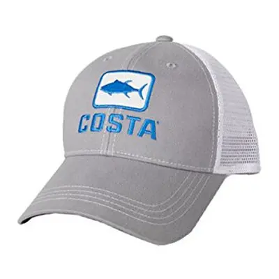 Costa Del Mar Men's Xl Trucker Hat, Gray + White, One Size UK