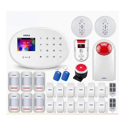 (App remote control receive message) WIFI GSM Smart Home Security Alarm System with 2.4 Inch TFT