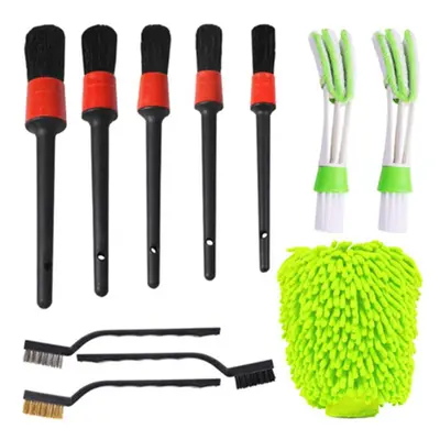 11pcs Car Wash Brush Set Wash Car Wheel Washing Cleaning Brush for Cleaning Tools Detail Cleanin