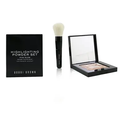 Bobbi Brown Highlighting Powder Set (1x Highlighting Powder + 1x Mini Face Brush) - #Pink Glow 2