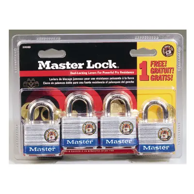 PADLOCK 1-1/2""LAM 4PK#3 (Pack of 1)