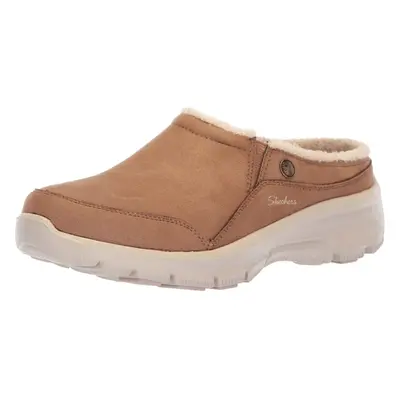 Skechers Women's Easy Going-Latte-Twin Gore Slip-on Open Back Mule Ta