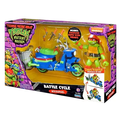 Teenage Mutant Ninja Turtles Mutant Mayhem Battle Cycle with Exclusive Raphael Figure