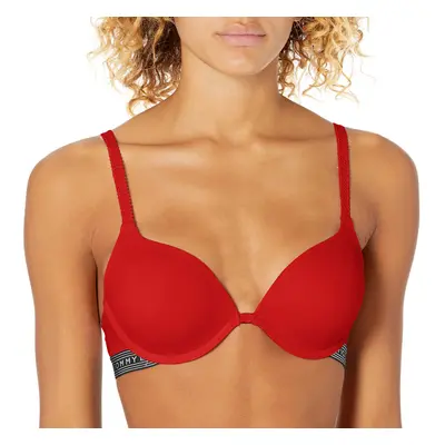 Tommy Hilfiger Women's Micro Push Up Bra with Lace Straps Apple Red