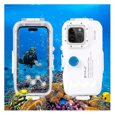 PULUZ 40m Waterproof Diving Case for iPhone Pro Max/14 Plus/13 Pro Max/12 Pro Max/11 Pro Max (Wh