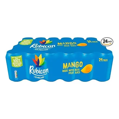 Rubicon Pack Sparkling Mango Flavoured Fizzy Drink with Real Fruit Juice Handpicked Fruits for a