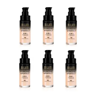 Milani Conceal And Perfect In Foundation + Concealer Light Natural 30ml x6