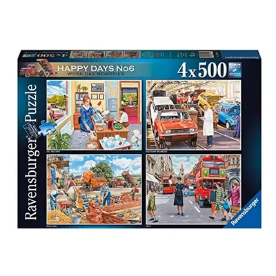 Ravensburger Happy Days Collection No.6 Nostalgic Work Day Memories 4x Piece Jigsaw Puzzles for 