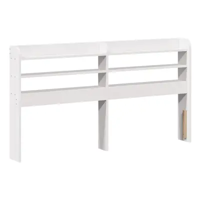 (white, x x cm) vidaXL Headboard with Shelves Bed Header Bed Headboard Solid Wood Pine