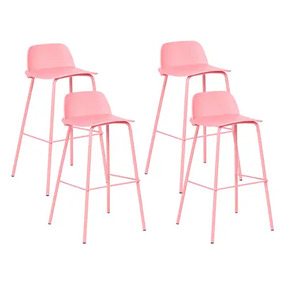 Set of Bar Chairs MORA Pastel Pink