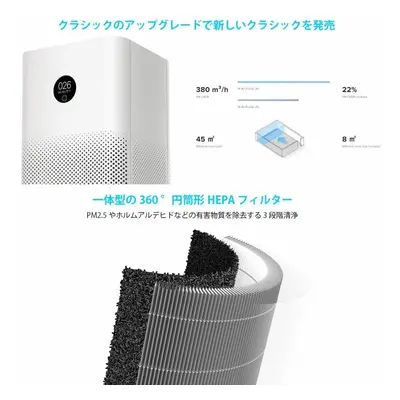 Xiaomi Mi 3H air purifier mÂ² dB Black,White W Mi Air Purifier