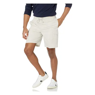 Mens Elastic Waist cargo Short, Stone, XX-Large