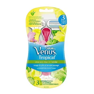 Gillette Venus Womens Blade Disposable Razor, Tropical, Count