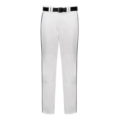 Russell R11LGM.WNA.2XL Adult Piped Diamond Series 2.0 Baseball Pant, White & Navy - 2XL