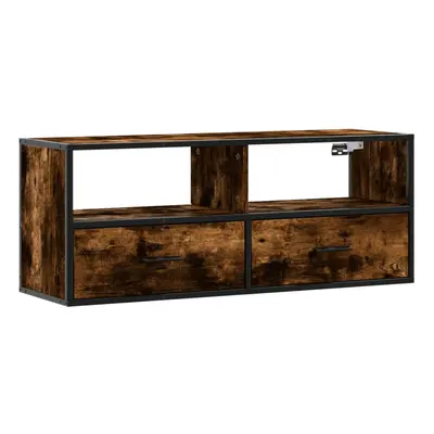 (smoked oak, x x 39.5 cm) vidaXL TV Cabinet TV Stand Media Cabinet TV Unit Engineered Wood and M