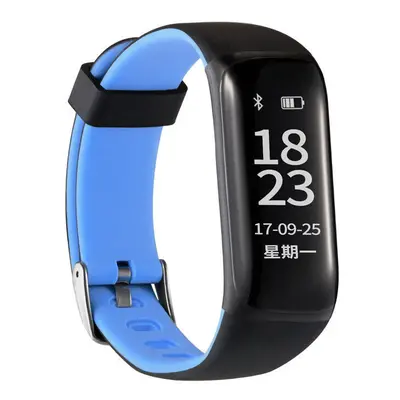 (Blue) 0.96 inch Touch Screen Heart Rate Sleep Monitor Message Reminder IP67 Waterproof Smart Wa