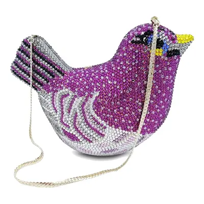 Fashion Animal Bird Women Luxury Crystal Bag Wedding Clutch Purse Rhinestone Evening Bag Clutch 