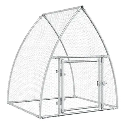 vidaXL Chicken Cage Farm Chicken Coop Chicken Run Cage Silver Galvanised Steel