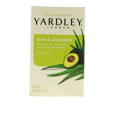 Yardley London Aloe and Avocado Naturally Moisturizing Bath Bar 4.0 oz (Pack of 8)