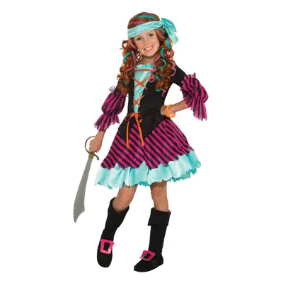 Salty Taffy Girl's Pirate Costume Large