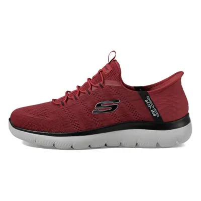 Skechers Men's Summits Key Pace Hands Free Slip-in Sneaker Red/Black