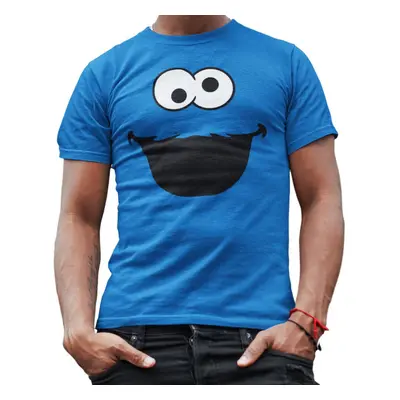 Sesame Street Cookie Monster Face T-Shirt for Men Adult Merch Graphic