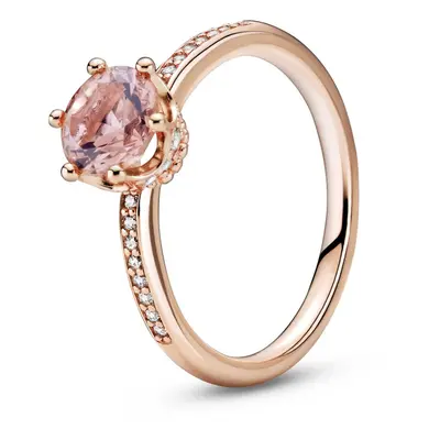 PANDORA Sparkling Crown Solitaire Pink Crystal