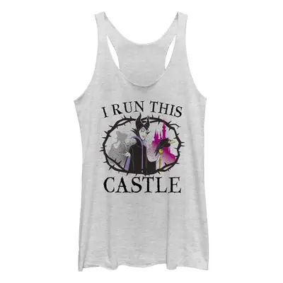 Disney womens Disney Princess Maleficent Run This Castle Tri-blend Rac