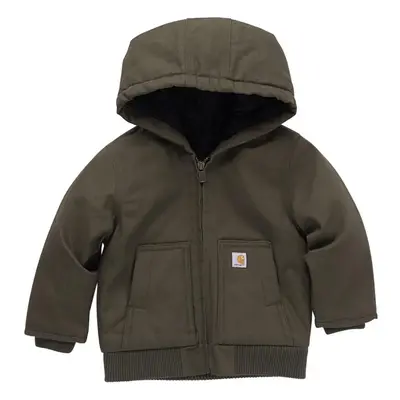 Carhartt Baby Boy's Insulated Hooded Canvas Zip-Up Jacket Olive Green