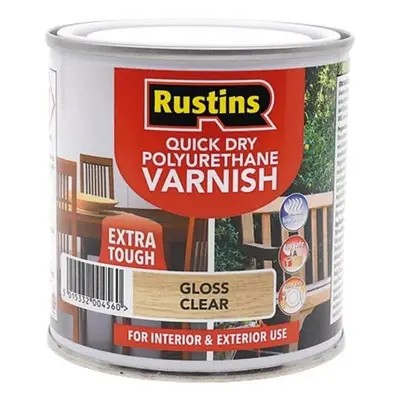 Rustins Quick Dry Polyurethane Varnish Extra Tough Gloss Clear 2.5L