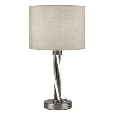 Searchlight Vegas LED Twist Table Light Satin Silver