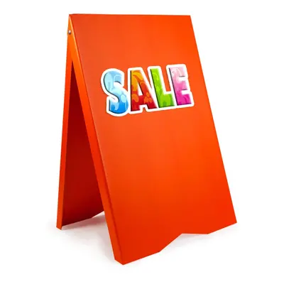 (Orange, Yes) A-Board Pavement Sign Display Stand PVC Print UV