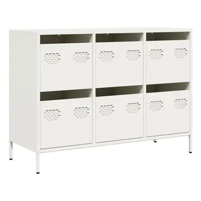 (white, 101.5 x x 73.5 cm) vidaXL Sideboard Cabinet Storage Cupboard Highboard Cold-rolled Steel