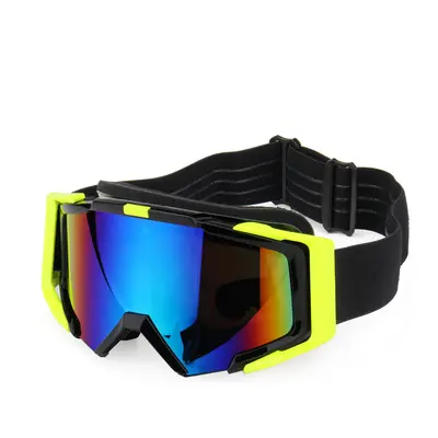 (Black) Outdoor Skiing Skating Goggles Snowmobile Glasses Windproof Anti-Fog UV Protection For M