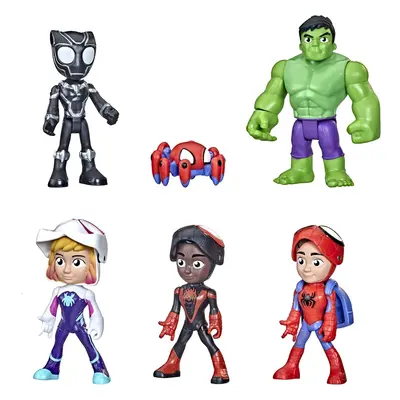 Marvel Spidey and His Amazing Friends Hero Reveal Multipack With Mask-Flip Feature, 4-Inch Scale