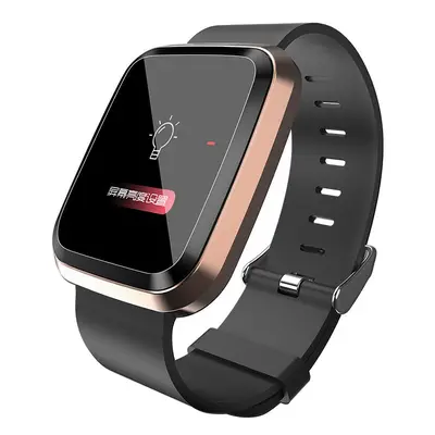 (Gold) 24-hour Heart Rate IP68 Brightness Control Sport Mode Multi-language Smart Watch