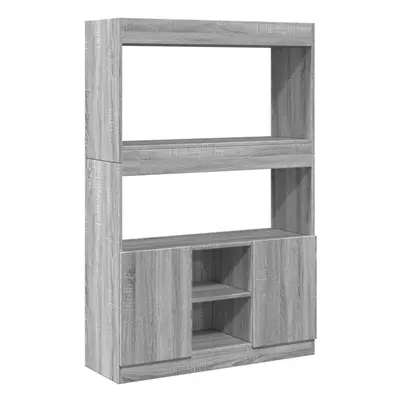 (grey sonoma, x x cm) vidaXL Highboard Sideboard Storage Organiser Cabinet Cupboard Engineered W