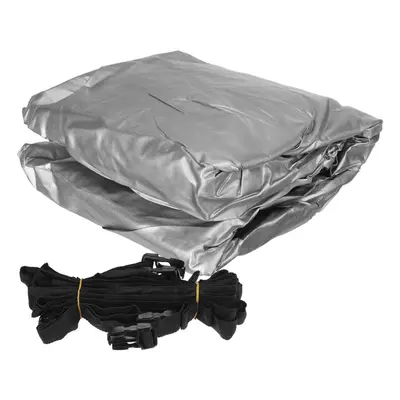 (14-16ft) 10ft / 10-12ft / 12-14ft / 14-16ft Jon Boat Cover 210D Waterproof Sun Protection Silve