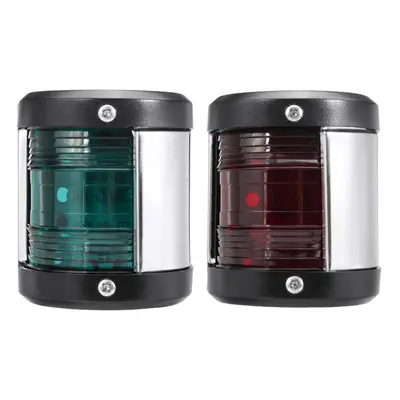 Pair 12V LED Navigation Side Signal Lights For Marine Boat Red+Green