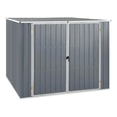 vidaXL Garden Shed Grey cm Galvanised Steel Storage Tool House Carport