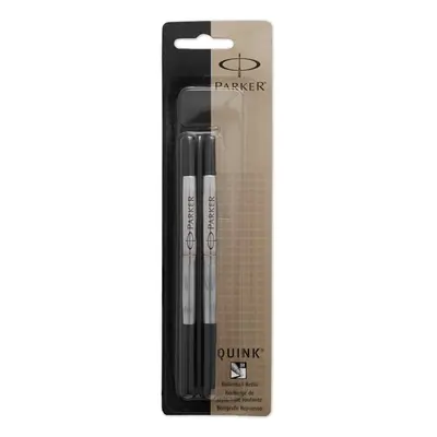 Parker Quink Ink Refill Cartridges for Rollerball Pens Medium Point Black 4-Refills (3221531)